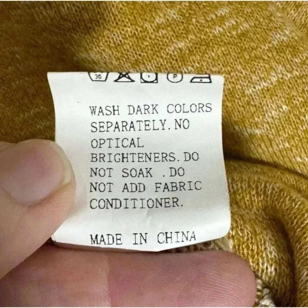 Mustard Yellow Tank V Neck Swing Hi Low A-Line Dress Lagenlook Comfort Medium - Picture 6 of 8